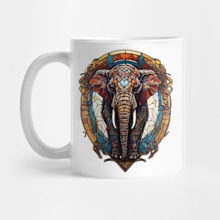 Stained Glass Elephant Mug